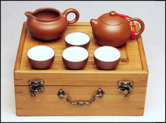 竹盒六件套--紫泥