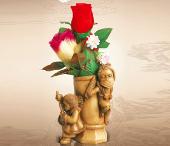 郭靖與黃蓉花瓶