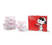 史努比微波保鮮盒五件套