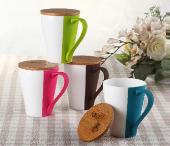 骨瓷圓底手把杯