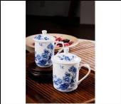 牡丹飛燕青花套裝