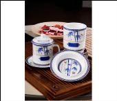 步步高疊彩描金四件組