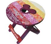 米奇絢紫折疊木凳