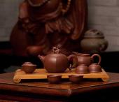 瑞獸吉祥紫砂套壺