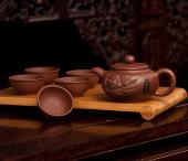 飲茶宜壽紫砂套壺