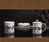 志在千里玉映砂臺面杯三件套