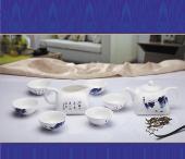 秋   韻啞光青花茶具8件套