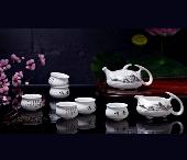 傳香水墨茶具八件套