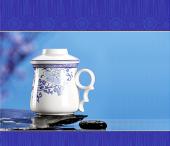 錦上添花骨瓷茶漏杯