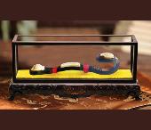 黑檀木雕吉祥壽桃多福如意豪華包裝