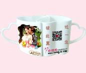 心心相印陶瓷情侶對杯