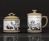 榮華富貴玉映砂茶葉罐兩件套