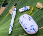 鼠標+陶瓷筆+陶瓷U盤三件套