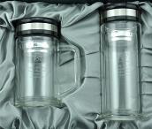 玻璃杯兩件套 人壽禮品