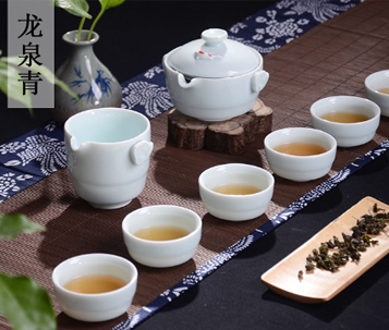杯中魚(yú)青瓷茶具