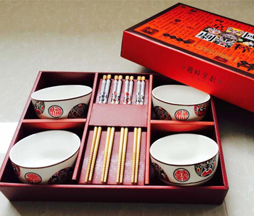 福祿壽喜碗筷套裝