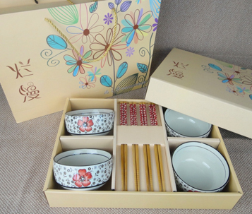 日式櫻花碗筷套裝