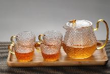趣優(yōu)家錘紋玻璃茶具一壺六杯大紋A款
